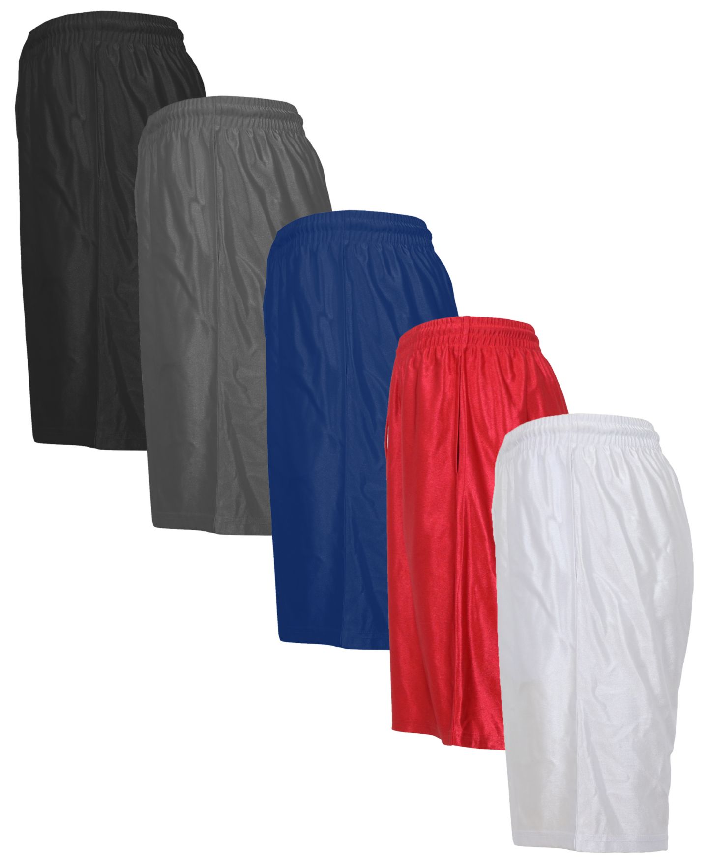 Мужские шорты Galaxy By Harvic 5-Pack Lightweight Breathable Moisture Wicking Mesh, цвет: Чёрный / Графитовый — фото 3