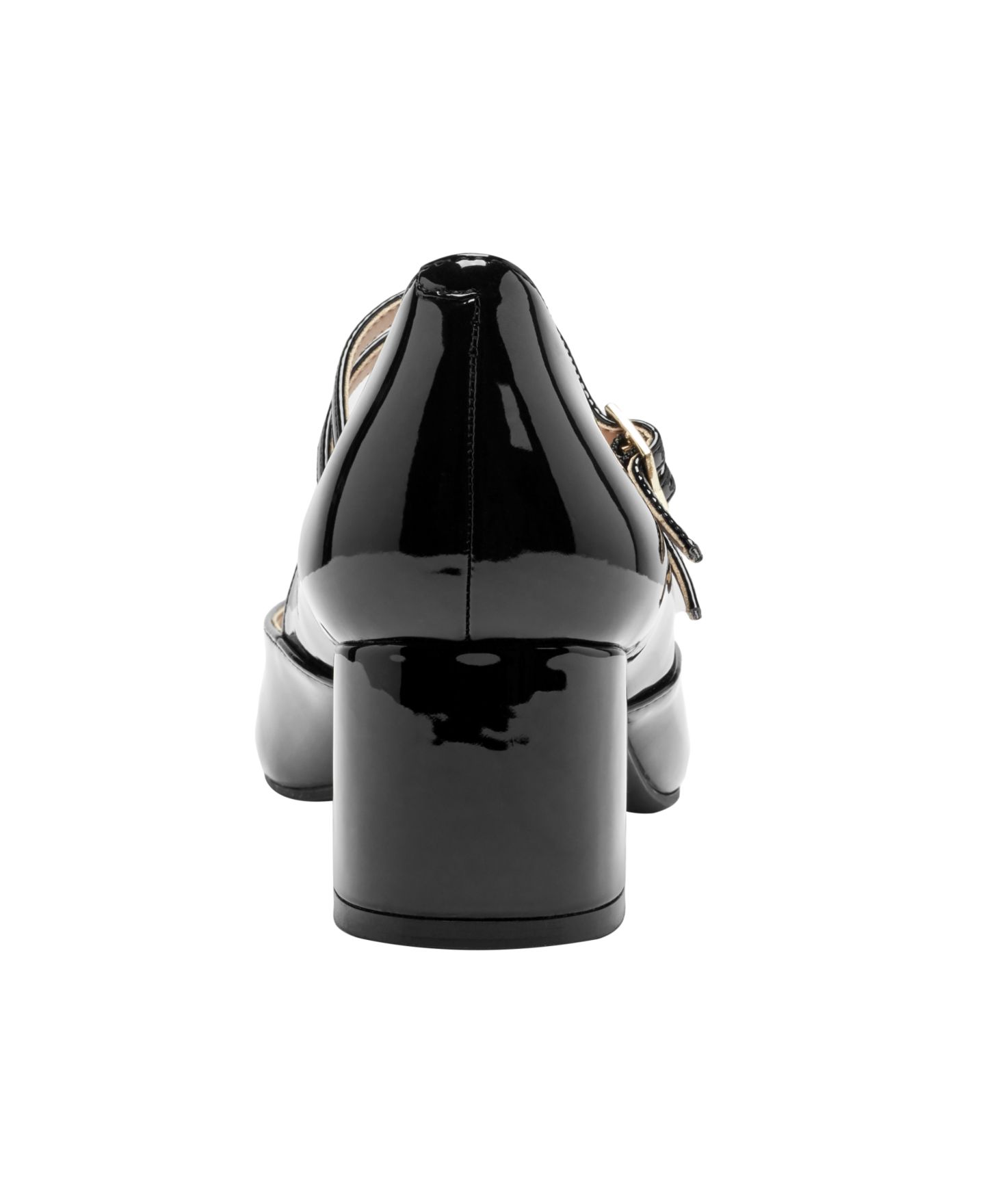Женские туфли Bandolino Smith Mary Jane Block Heel Pumps, цвет: Чёрный лаковый — фото 3