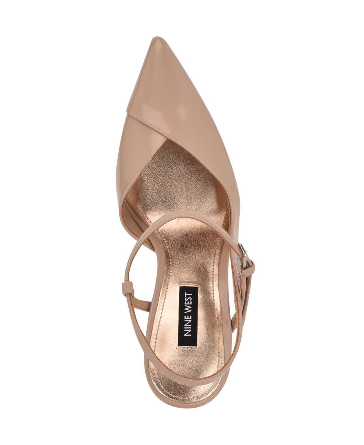 Nine West Franka Ankle Strap Pointed Toe Pump In Brown
