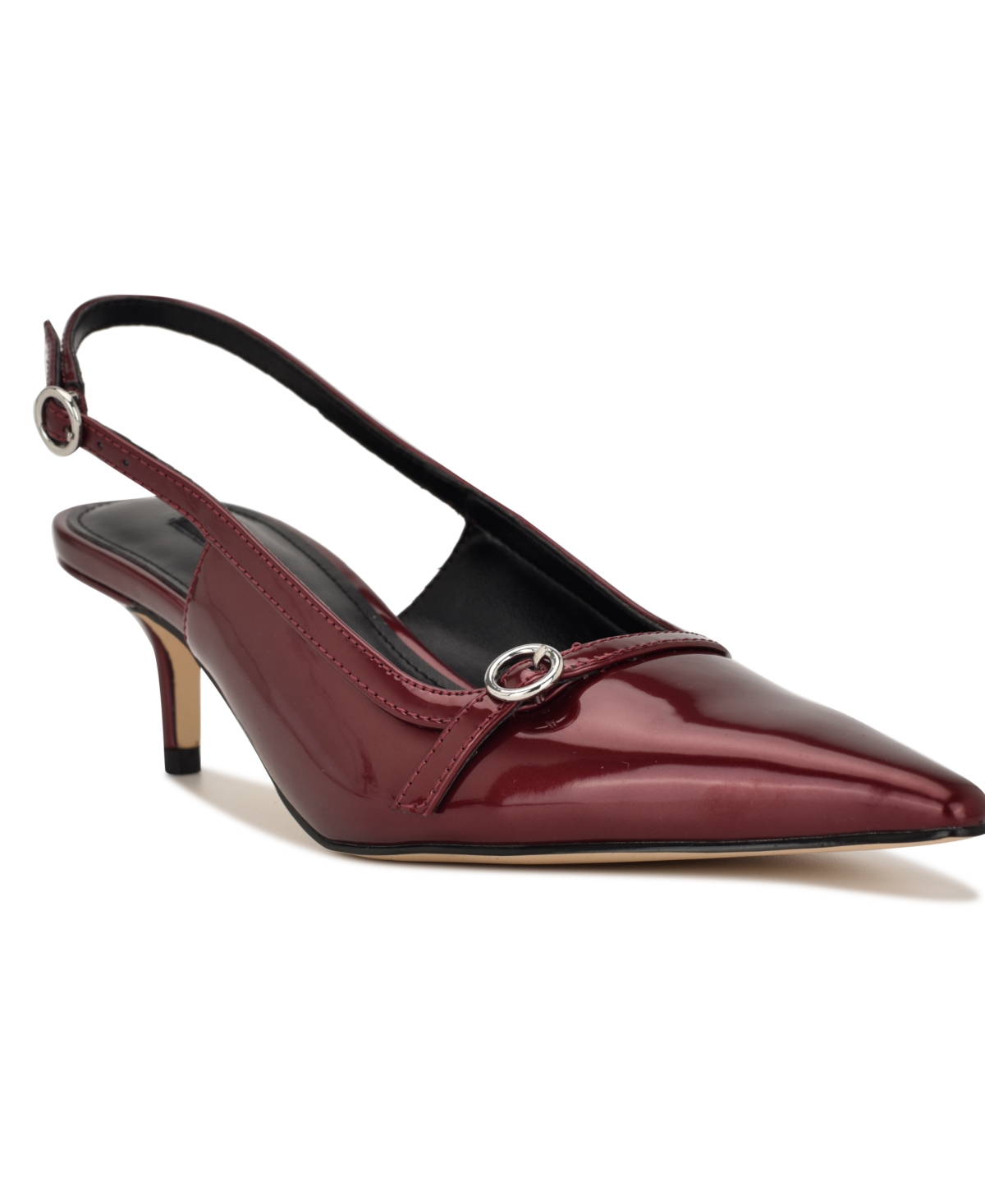 Nine West Ashlea Slingback Pointed Toe Pump In Burgundy