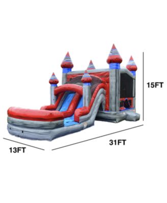 Titanium Commercial Grade Bounce House Water Slide Combo with Pool for Kids and Adults (with Blower), Basketball Hoop, Wet Dry Use, Outdoor Indoor, Birthday Party, Rental Quality