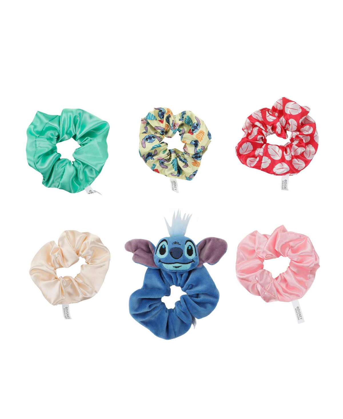 Disney's Lilo & Stitch Printed Fabric Hair Scrunchies (6-Piece Set) - Disney s lilo  stitch printed