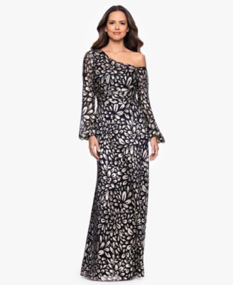 B&A By Betsy and Adam - Women's Metallic Off-The-Shoulder Sheath Dress