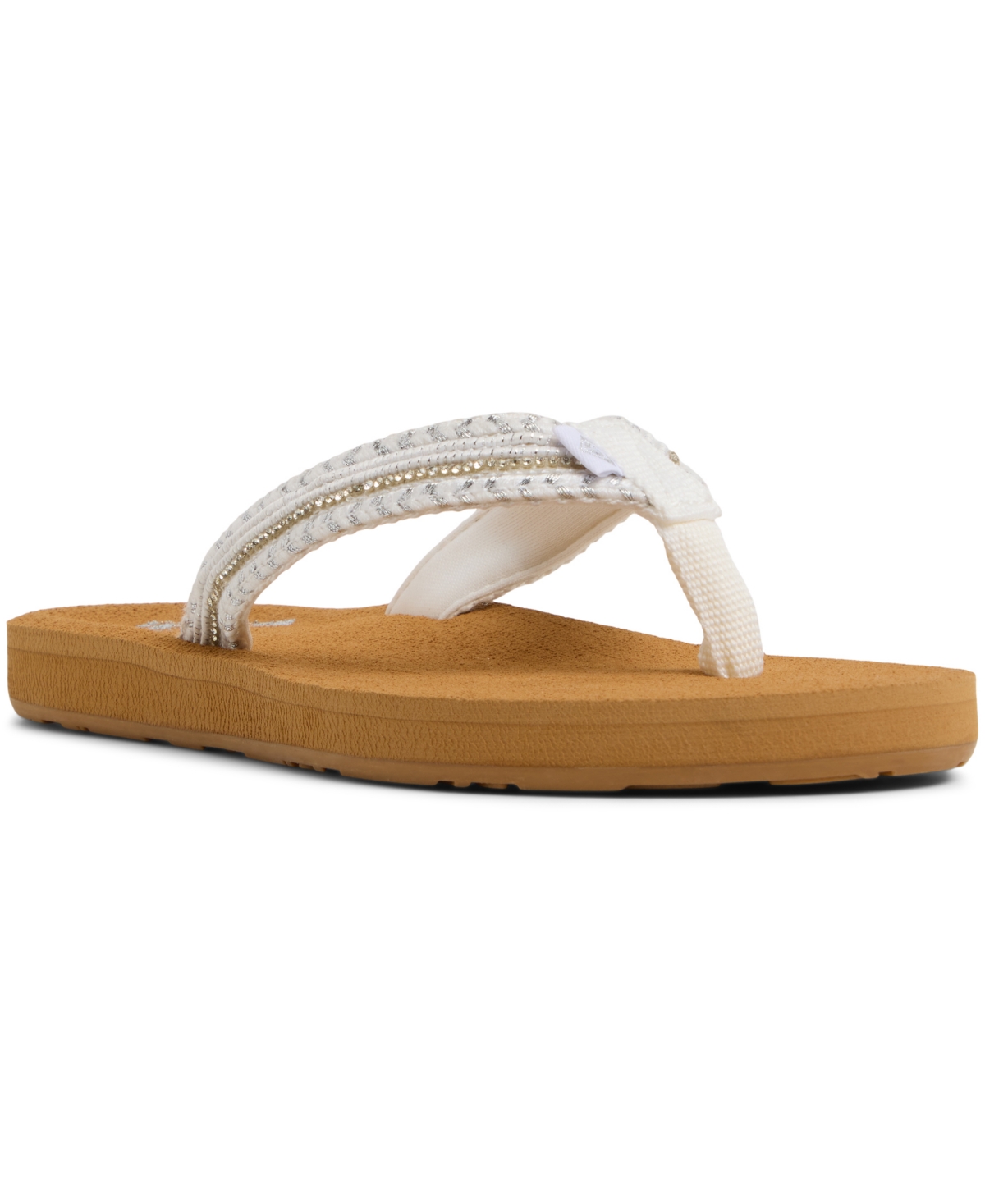 women's Porto Bling Round Toe Flat Sandals - Rose Gold