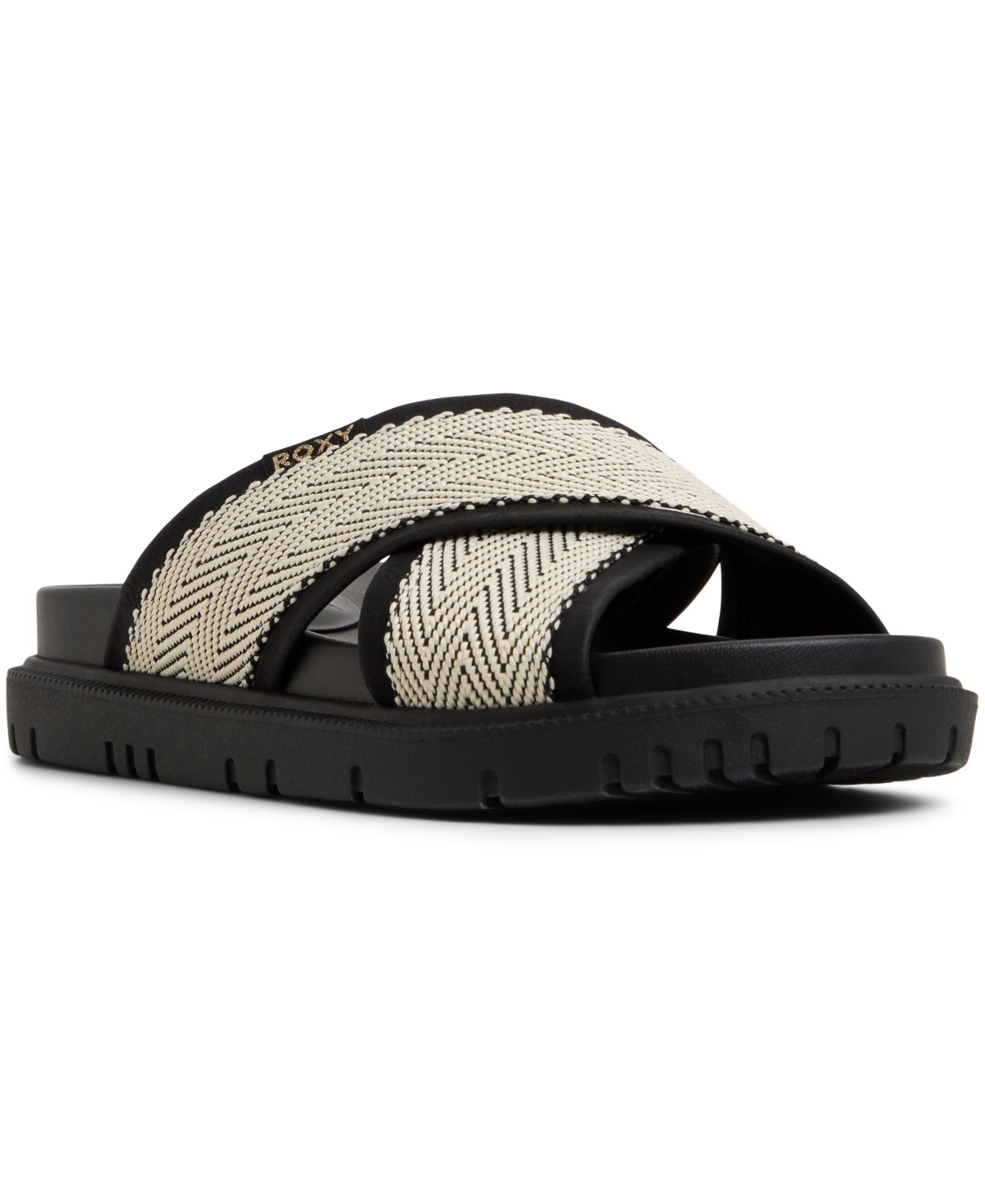 Roxy Women's Capri Round Toe Flat Sandals In Black