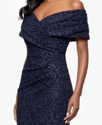 Petite Off-The-Shoulder Jacquard Dress