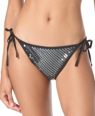 Vince Camuto - Women's Sequin Side-Tie Bikini Bottoms