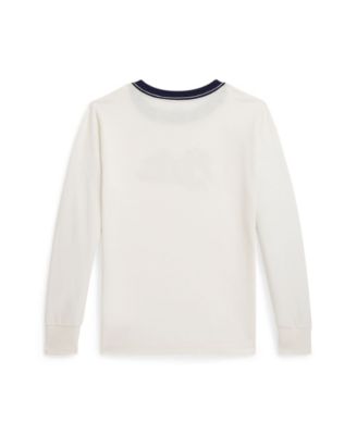 Toddler and Little Boys Logo Cotton Long Sleeve T-Shirt