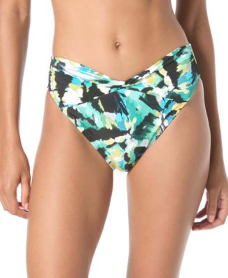 Vince Camuto - Women's Printed Twist-Front Bikini Bottoms