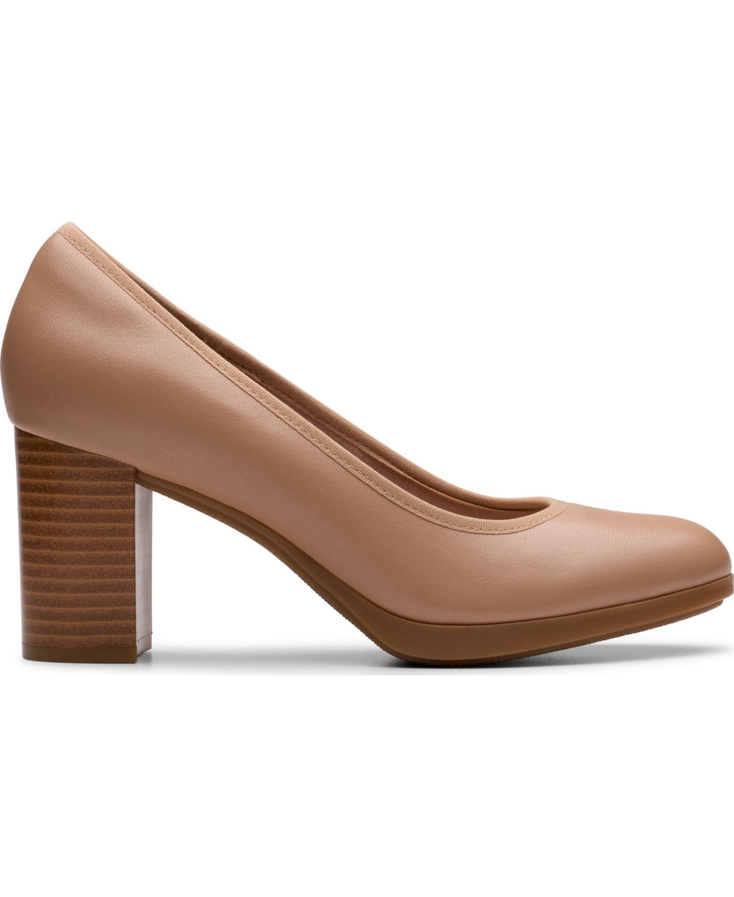 Женские туфли Clarks Bayla Carly Slip-On Pumps, цвет: Тёплый бежевый кожаный — фото 2