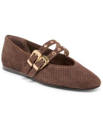 Women's Baylee Grommet Double Strap Mary Jane Flats