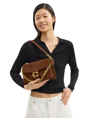 Chain Tabby Medium Suede Shoulder Bag