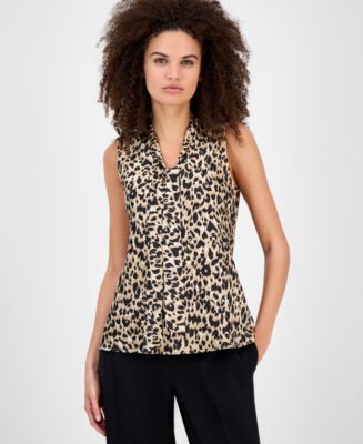 売れ筋商品|||カスパー カットソー トップス レディース Women's Sleeveless Tie-Neck Top, Regular and Petite Sizes White Kasper Women's Sleeveless Tie-Neck Top, Regular & Petite