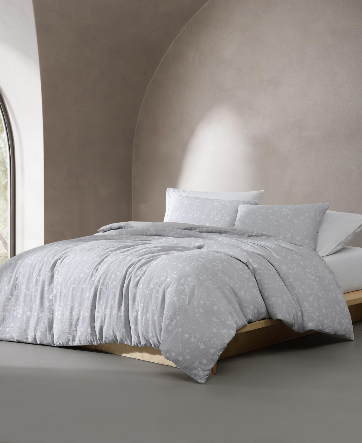 Calvin Klein Umbra Floral Cotton 3-Pc. Comforter Set