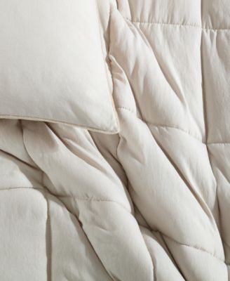 Washed Solid Reversible Plush 7-Pc. Comforter Set, Queen