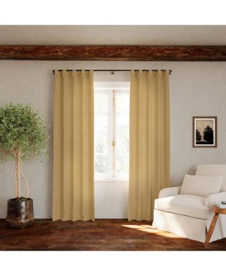 Cotton Blend Button Tab Top Curtain
