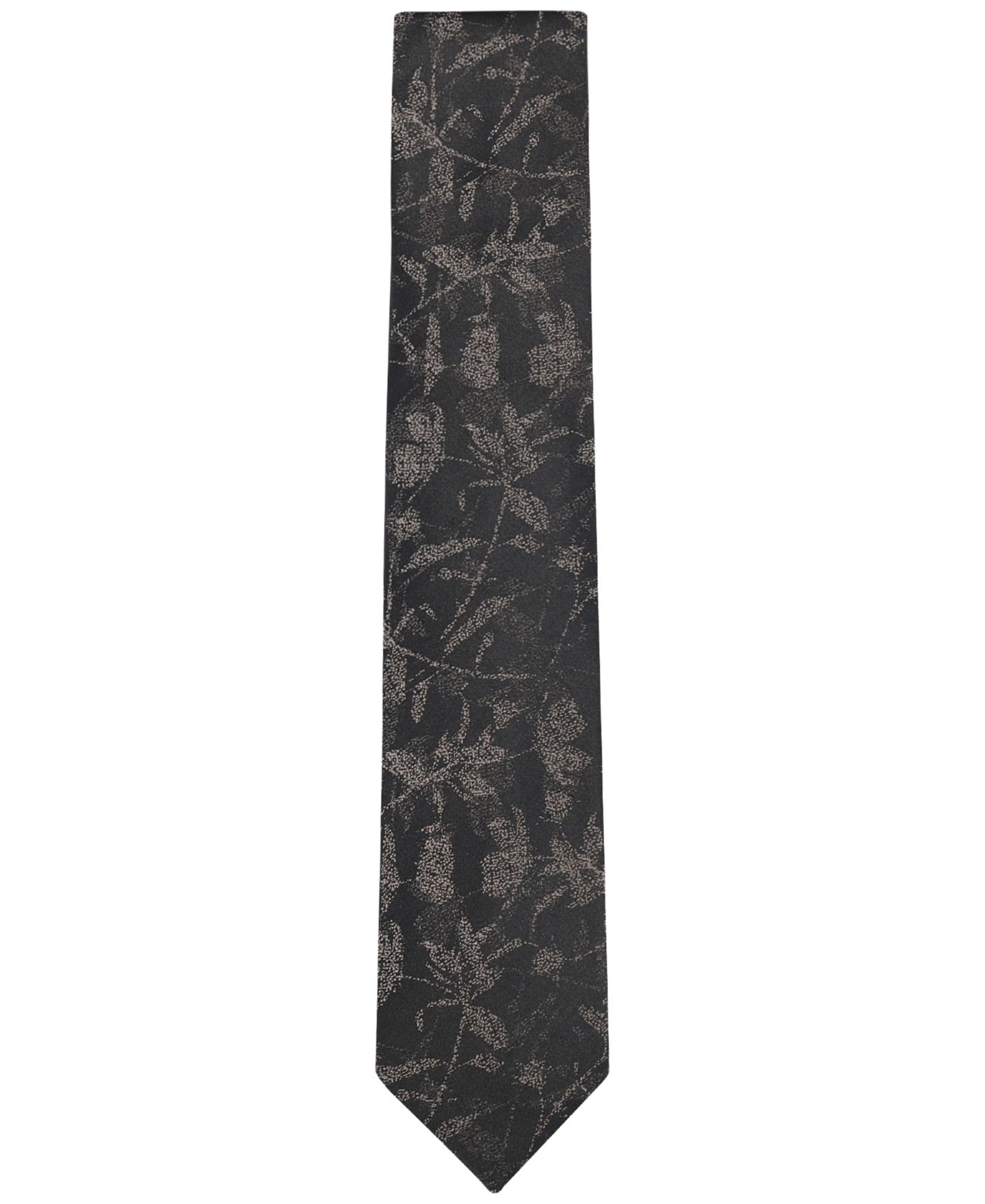 Мужские галстуки Calvin Klein Camila Floral Classic Tie, цвет: Чёрный серо-коричневый — фото 2