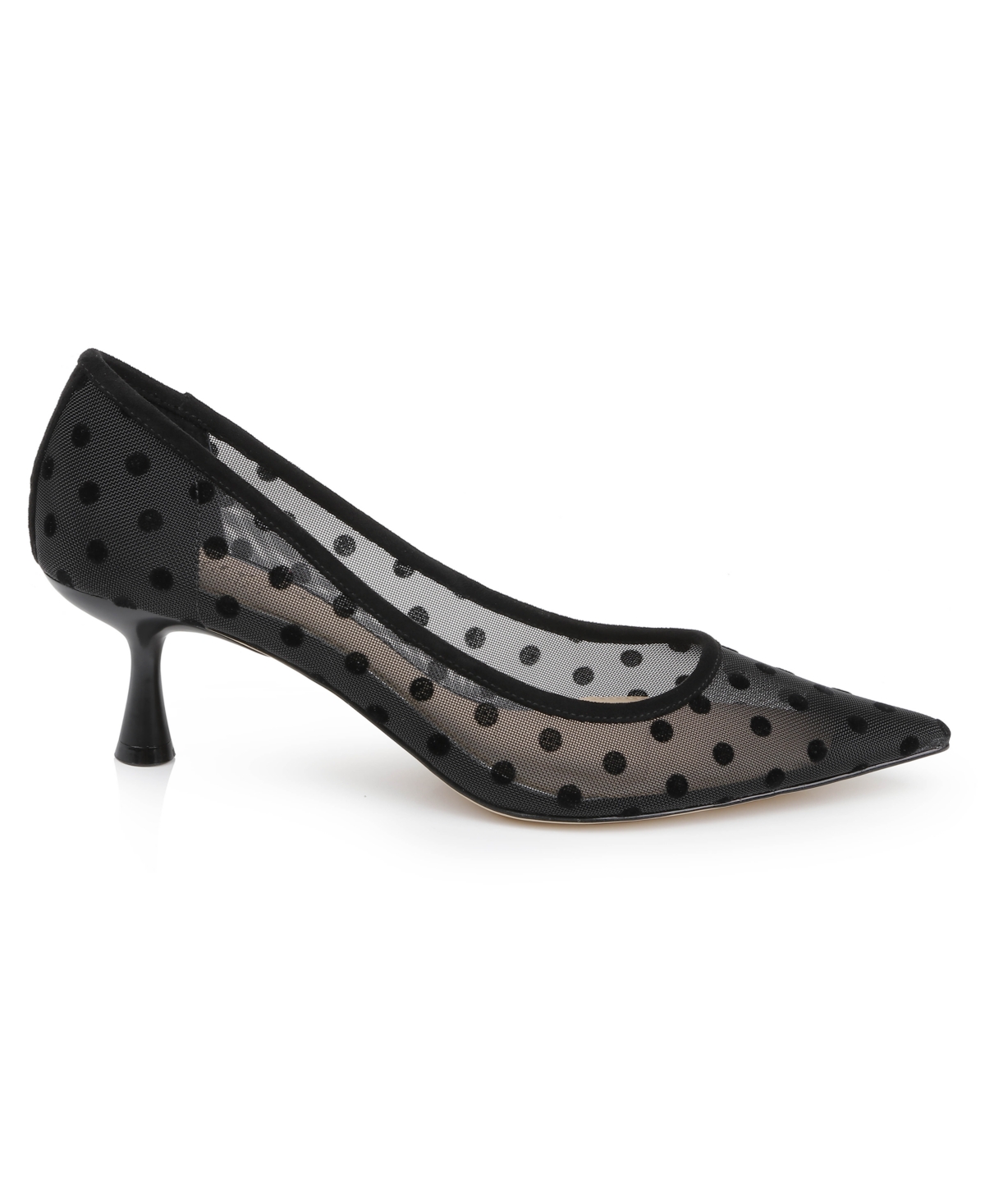 Jewel Badgley Mischka Elena Pointed Cap Toe Pump In Black