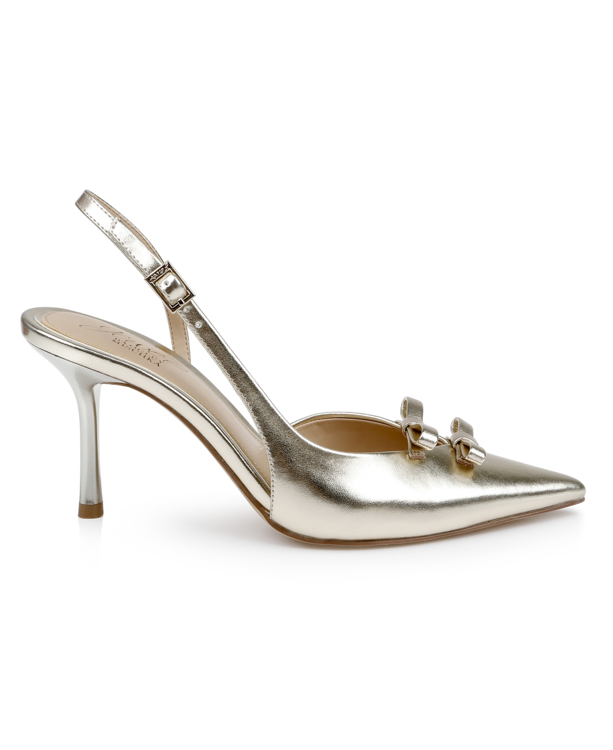 Jewel Badgley Mischka Ellery Slingback Pointed Toe Pump In Gold