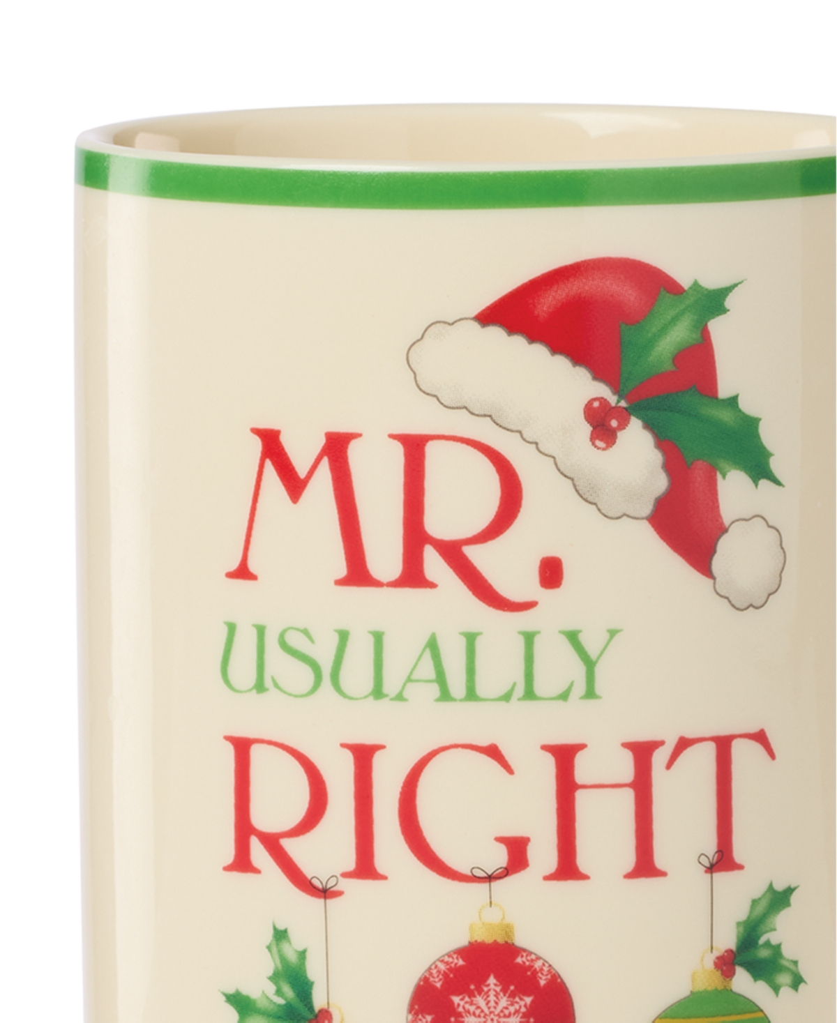 Lenox Mr. & Mrs. Holiday Mugs, Set Of 2 In Multi