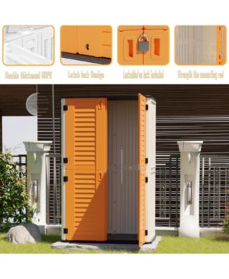 Outdoor Storage Shed with Sliding Door ,Double Cabinet