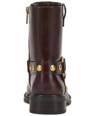 Women's Amais Studded Harness Moto Booties