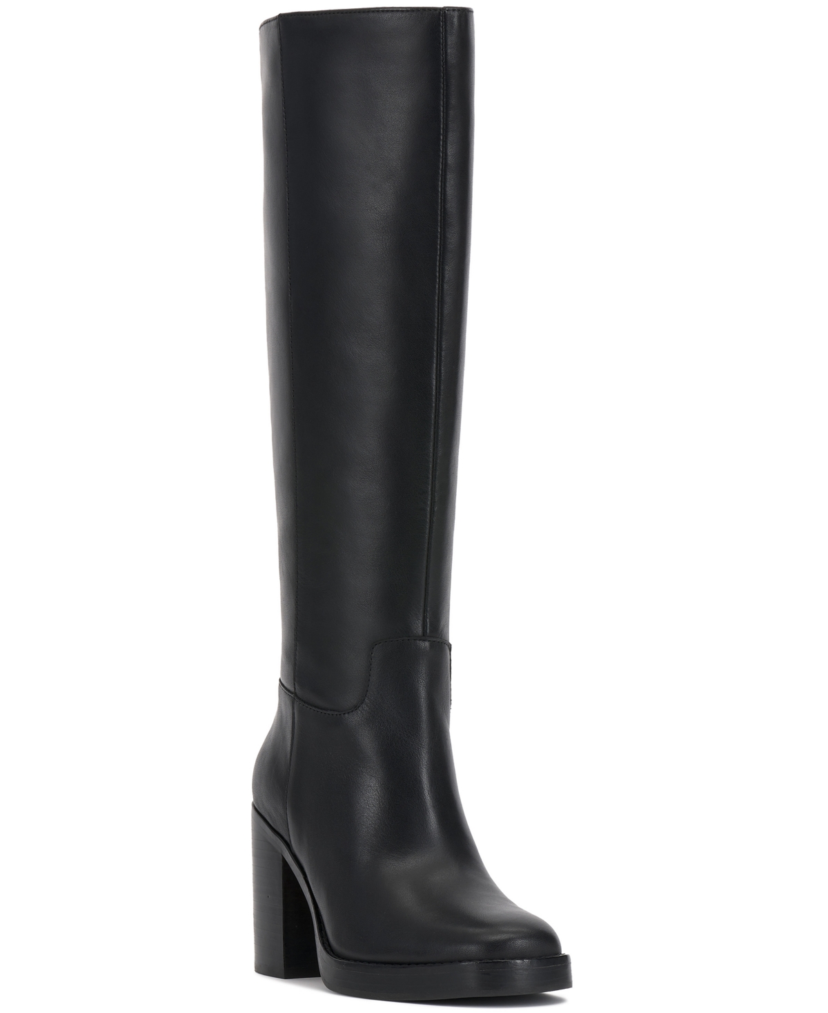 Women's Gibi Wide-Calf Platform Knee-High Boots - Soft Buff Leather