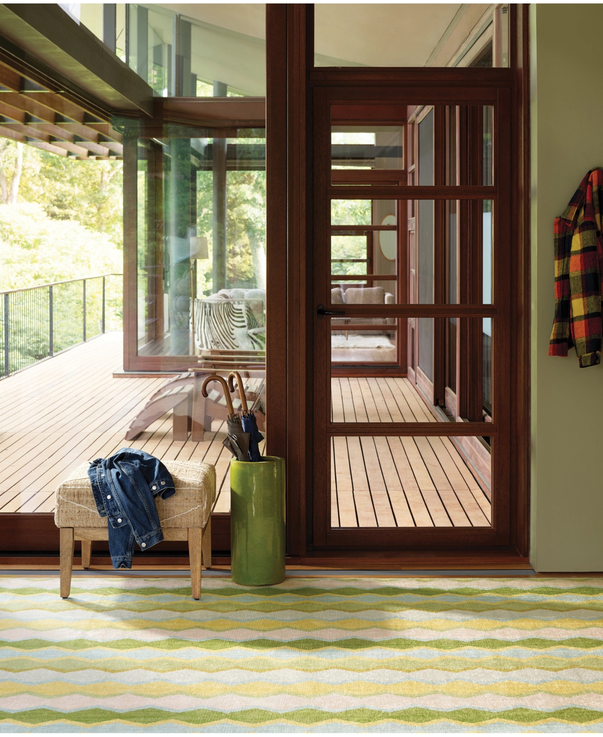 Dash And Albert Rugs By Annie Selke Safety Net Machine Washable Da2192 4'x6' Area Rug In Green