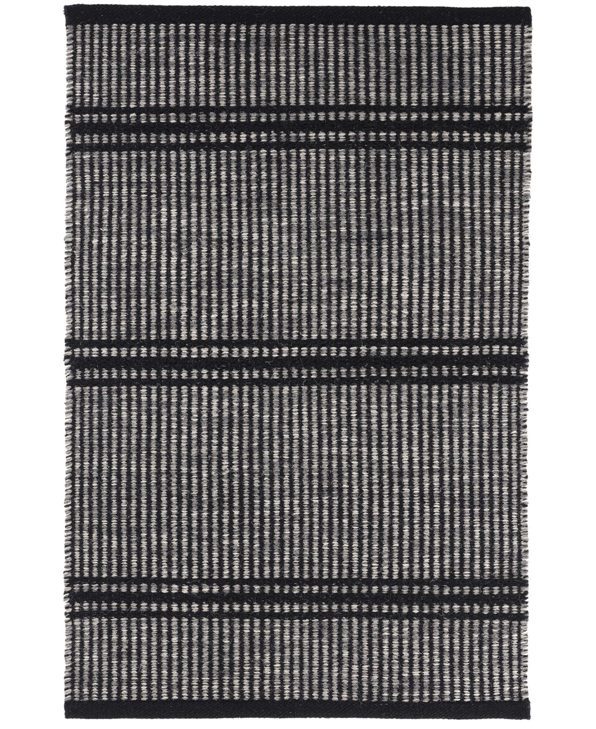 Dash And Albert Rugs By Annie Selke Malta Wool Da1698 2'x3' Area Rug In Black