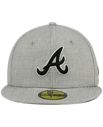 New Era Atlanta Braves Black and White Fashion 59FIFTY Cap - Macy's