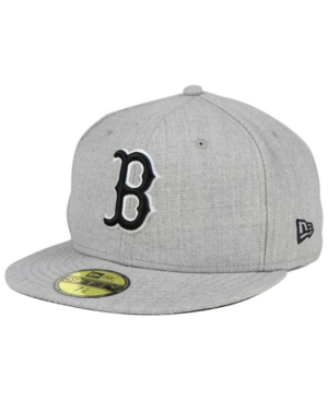 New Era Boston Red Sox Heather Black White 59FIFTY Fitted Cap