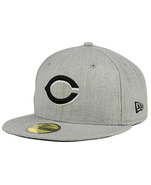 New Era Cincinnati Reds Heather Black White 59fifty Fitted Cap Reviews Sports Fan Shop By Lids Men Macy S
