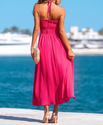 Women's Pinky Promise Pink Maxi Beach Dress