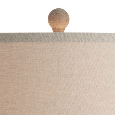 25 1/2" High Farmhouse Rustic Coastal Table Lamps Set of 2 Beige Oatmeal Shade Living Room Bedroom Bedside Nightstand