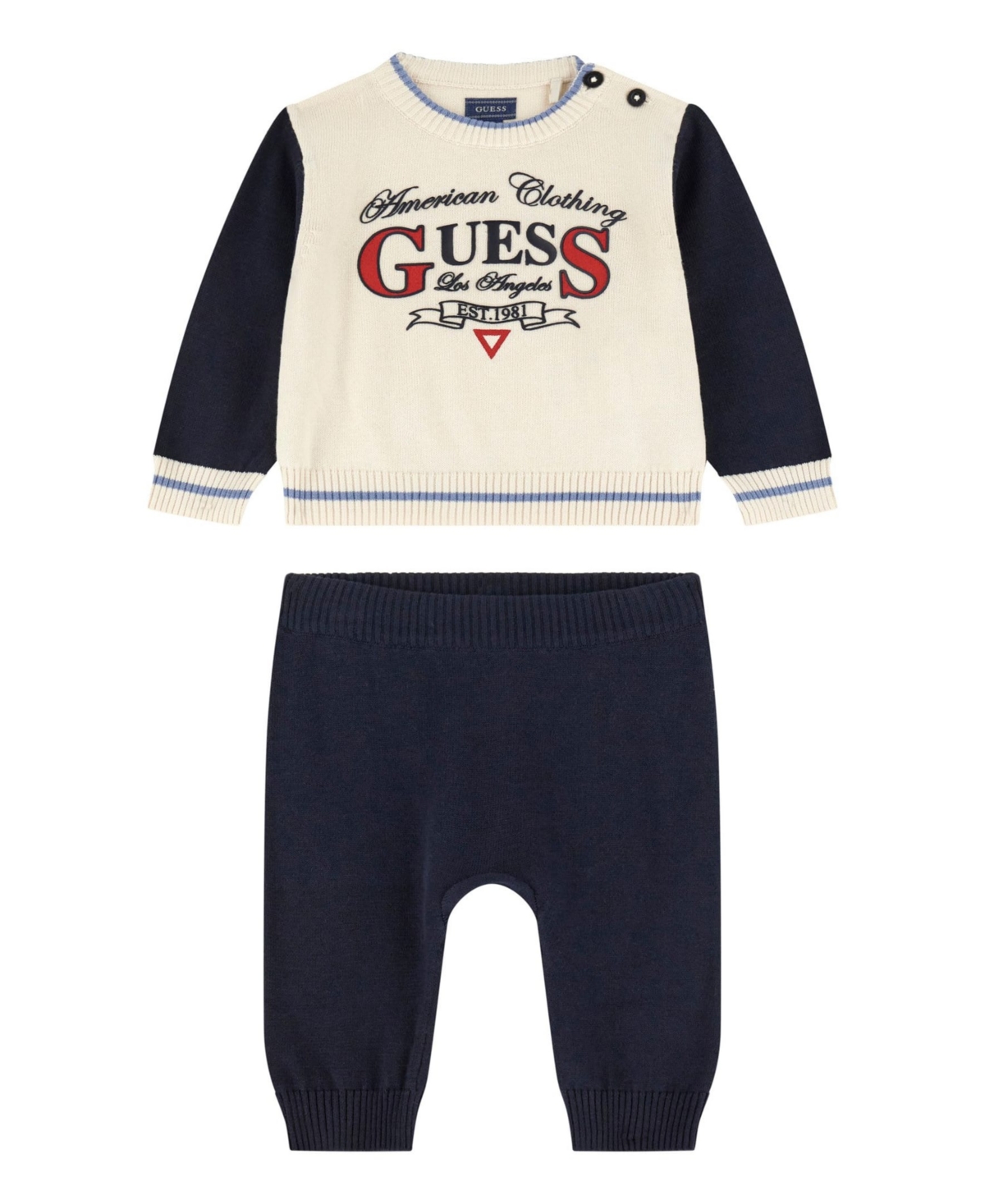 Guess Baby Boys 2-piece Sweater And Sweatpants Set In Multi
