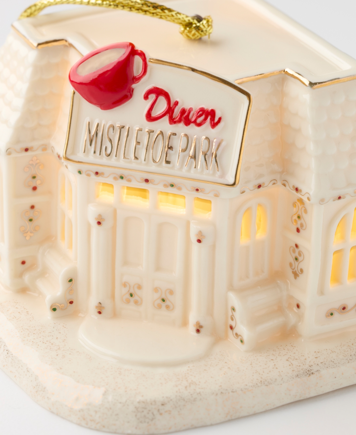 Lenox New For 2025!  Mistletoe Park Diner Lit Ornament In Neutral