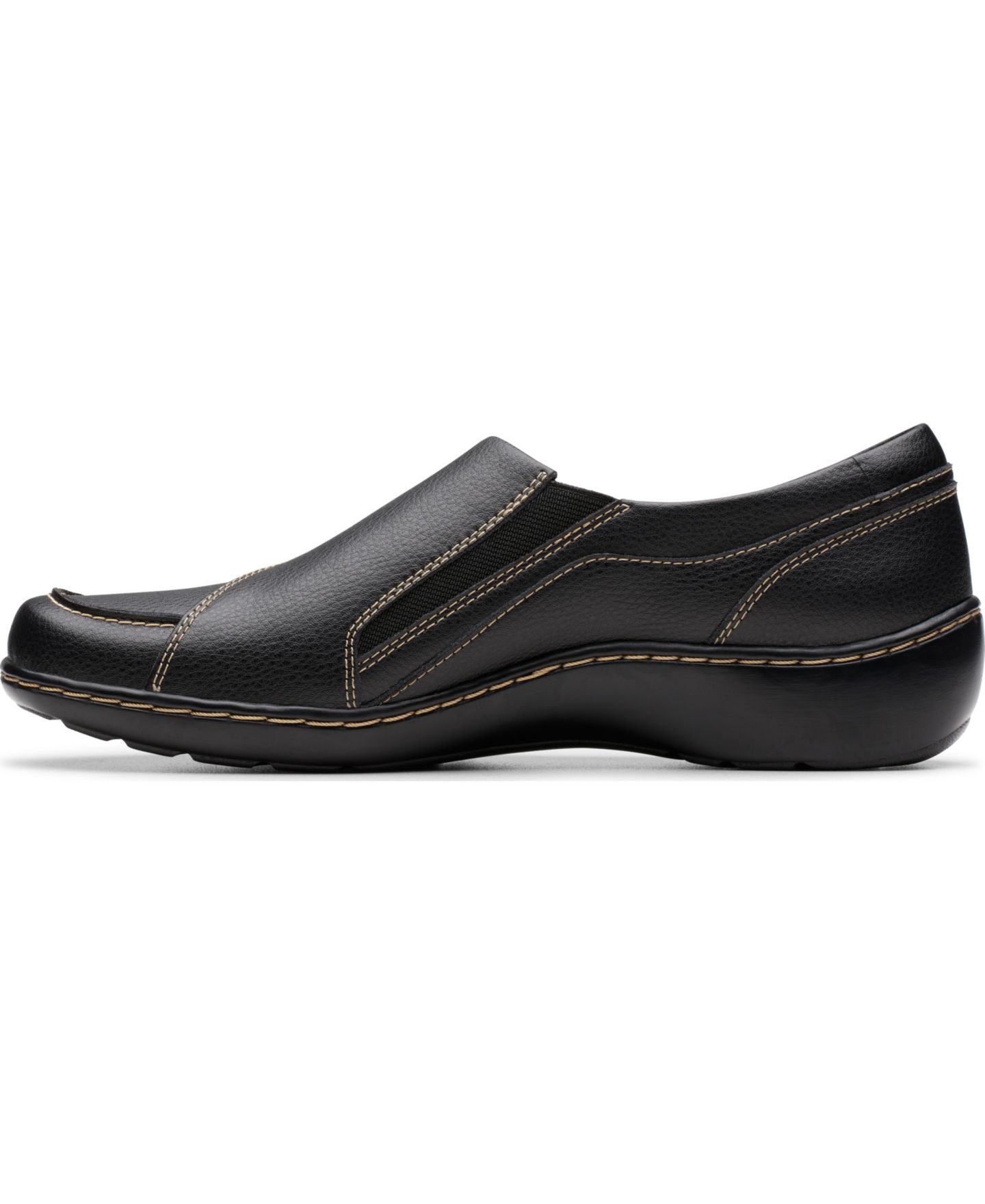 Женские туфли Clarks Cora Teresa Round Toe, цвет: Чёрный кожаный — фото 5