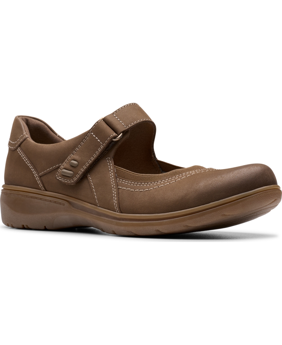 Women's Carleigh Madi Round Toe Mary Jane Flats - Black Leather