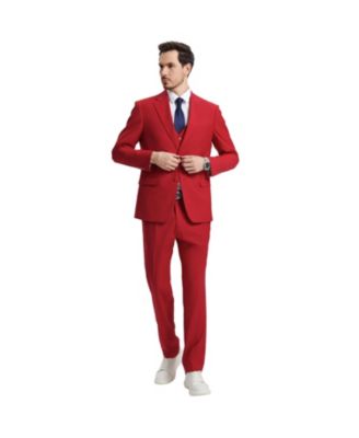 Big & Tall Hybrid-Fit 3pc Notch Lapel Suit Set, Jacket Vest and Pants