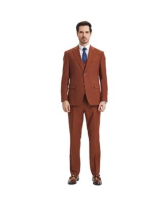 Big & Tall Hybrid-Fit 3pc Notch Lapel Suit Set, Jacket Vest and Pants