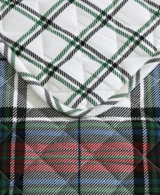 CLOSEOUT! Holiday Plaid Flannel Cotton Reversible 2-Pc. Quilt Set, Twin