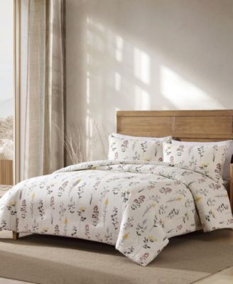 Wildflower Cotton Reversible 3-Pc. Comforter Set, King