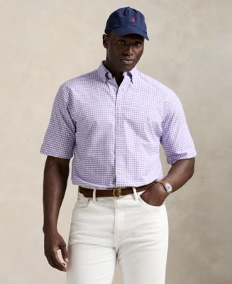 ラルフローレン Polo Ralph Lauren Men's Big & Tall Gingham Oxford Shirt - Macy's