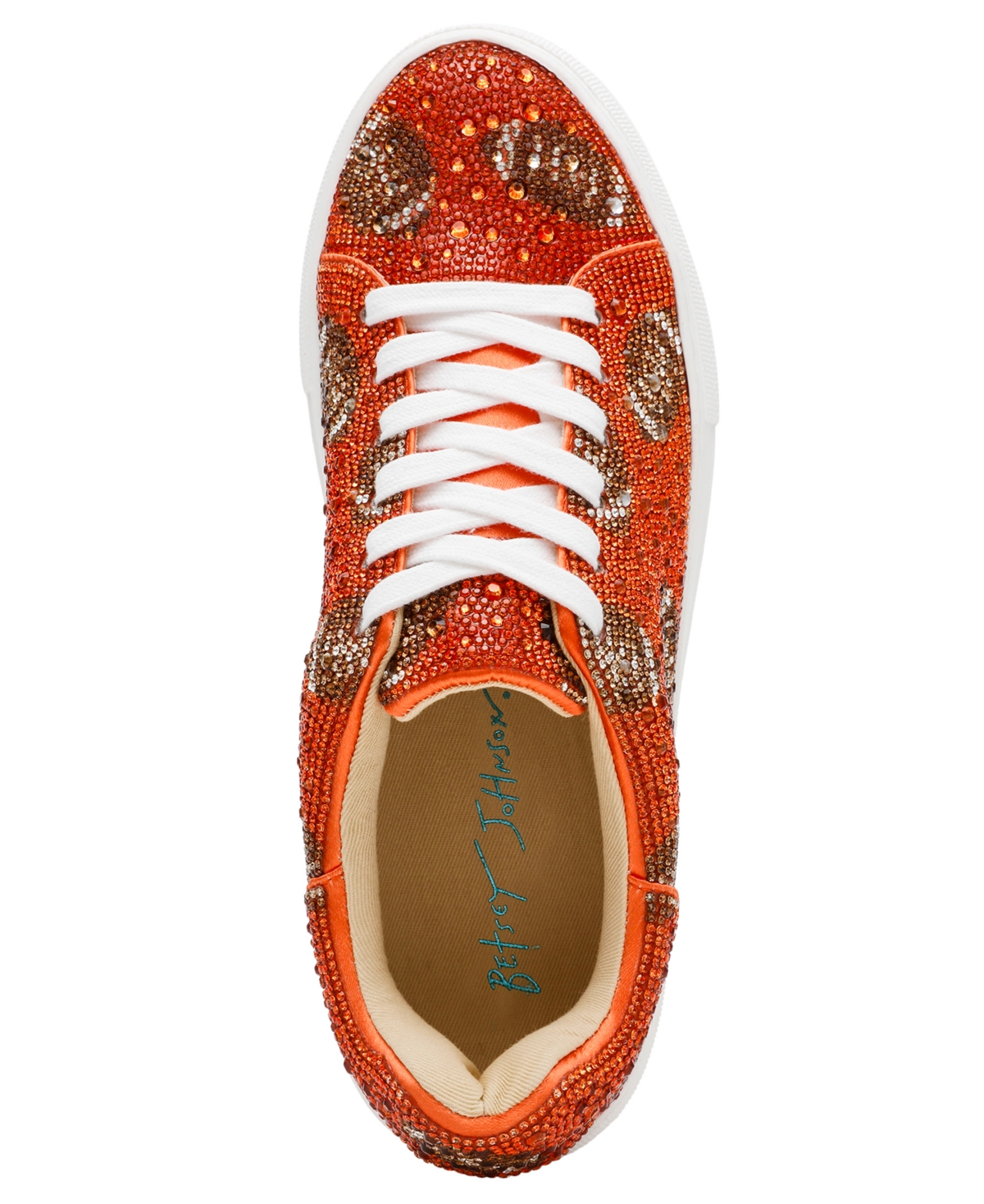 Betsey Johnson Women's Sidny Platform Lace-up Sneakers In Orange