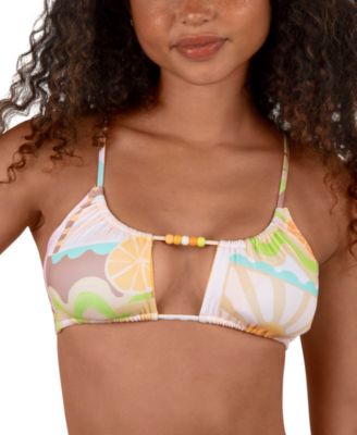 Hurley - Juniors' Vacay Dreams Scoop-Neck Bralette Bikini Top
