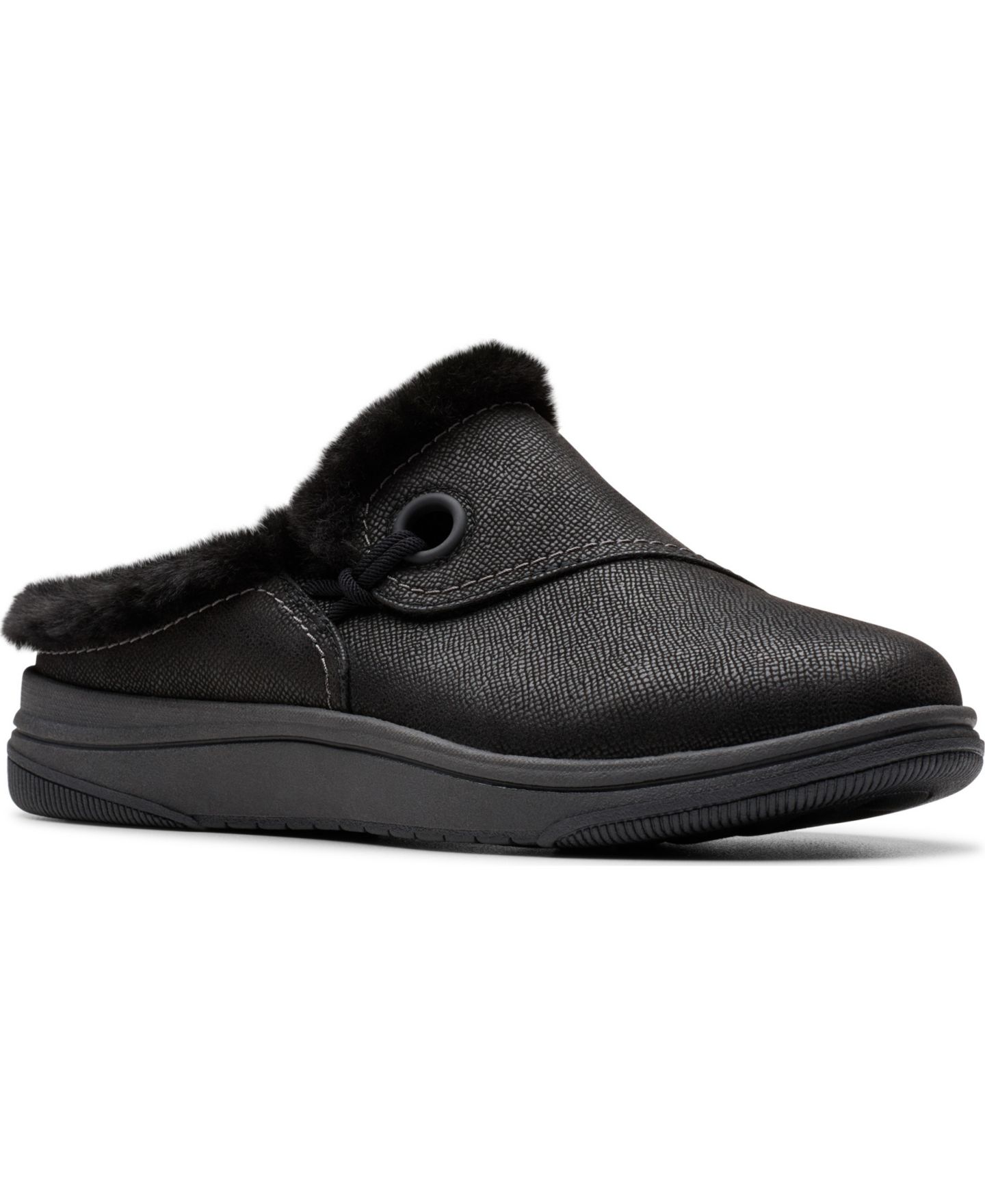 Женские сабо Clarks Cloudsteppers Breeze Myth Round Toe Mules, цвет: Чёрный — фото 1