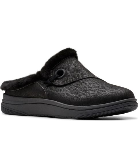 Женские сабо Clarks Cloudsteppers Breeze Myth Round Toe Mules, цвет: Чёрный