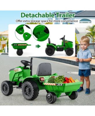 2-in-1 Kids Ride On Tractor 12V Battery Powered Toy Car w/ Remote Control