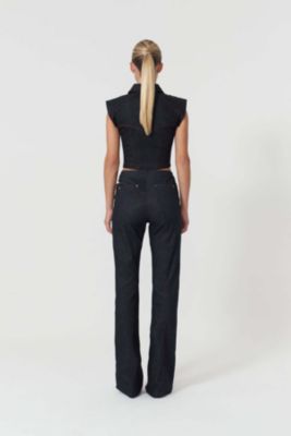 Women's Davidson Wide Leg Denim Jean - Unique Cut-Out Style