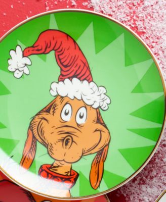 Merry Grinchmas Tidbit Plates, Set of 4